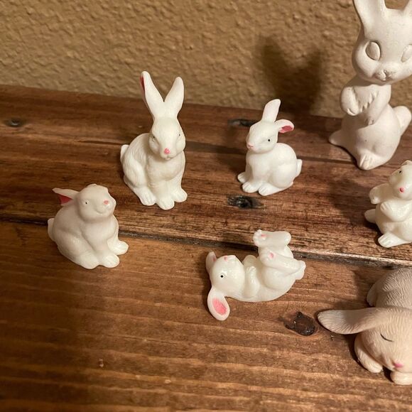 Vintage Bunny Family set of 5 - Picture 4 of 12